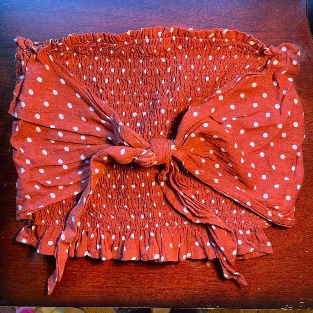 pacsun polka dot strapless tube top!! - Picture 2 of 7